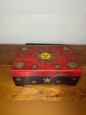 Celestial Wooden Jewelry Box